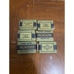 Palmolive Hotel Soap Lot Of 6 Wyoming NOS 1940’s-50’s Vintage